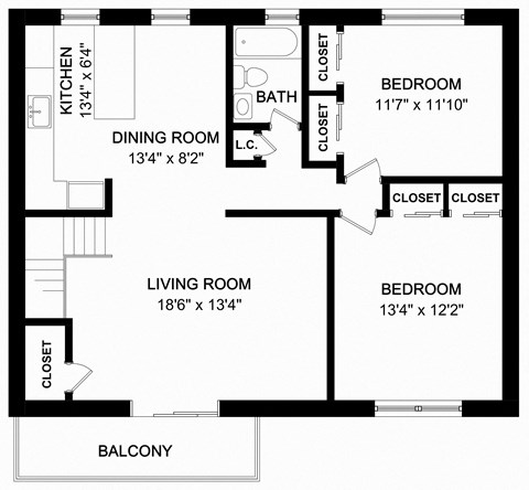 Edgebrook Floor Plan at Troy Hills Village in Parsippany, NJ,07054